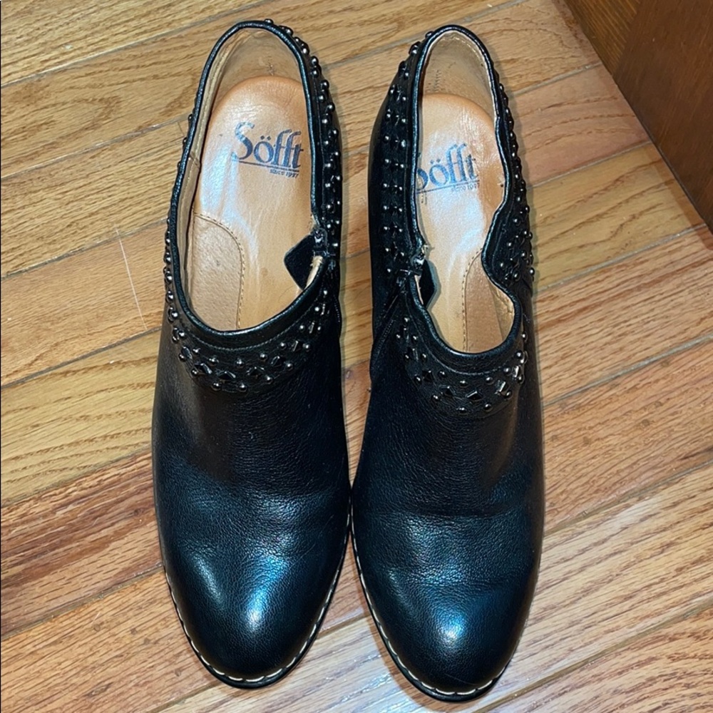 Studded Soffft Heeled Booties